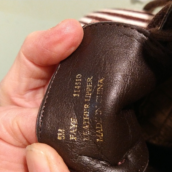 Sam Edelman brown striped leather heels Sz 5 🎁 - Picture 10 of 10